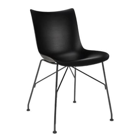 P/Wood Chair wood black / Moulded wood - Kartell