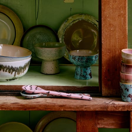 Cuillère de service 70s ceramics céramique multicolore / Set de 2 - L 23,5 cm - HK LIVING