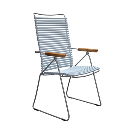 Fauteuil Click Position plastique bleu / Dossier réglable - Houe