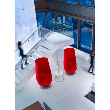 Fauteuil pivotant Tulip tissu rouge / Marcel Wanders, 2010 - H 163 cm - Cappellini