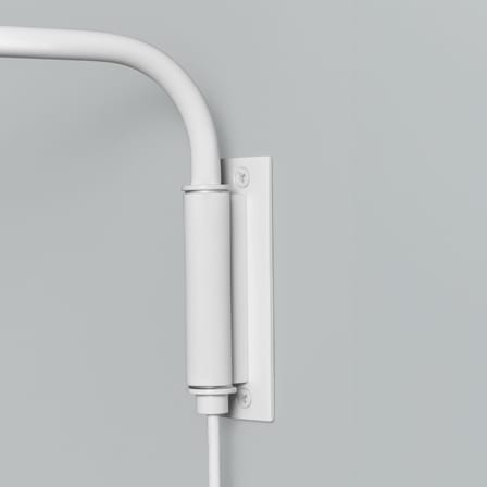 Wandleuchte mit Stromkabel Golden Bell A330S metall weiß / Alvar Aalto, 1937 - Schwenkarm - ARTEK
