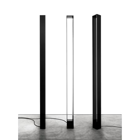 Lampada a stelo Tru LED metallo nero / H 185 cm - Nemo
