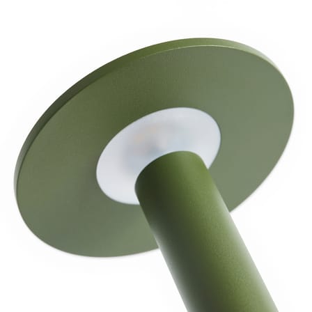 Lampada da esterno ricaricabile senza fili Host Small metallo verde / LED - H 22 cm / Fissaggio magnetico - Hay