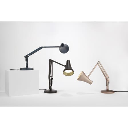Lampe de table 90 Mini Mini LED métal bleu gris / Branchement secteur ou USB - Anglepoise