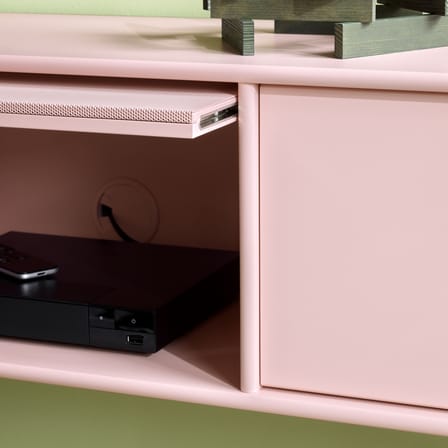 Meuble TV suspendu Octave V bois rose / L 138 x P 30 x H 24 cm - MONTANA