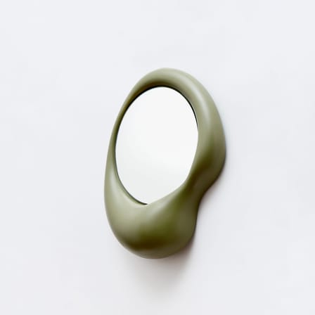 Miroir mural Ingres - Jean céramique vert / L 41 x H 49 cm - Moustache