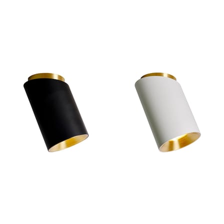 Pack promo  métal noir blanc / Set 2 plafonniers Tobo C 85 - Ø 8,5 x H 14,6 cm - DCW éditions