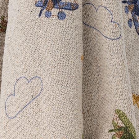 Plaid enfant Plane tissu beige / 160 x 130 cm - Bloomingville