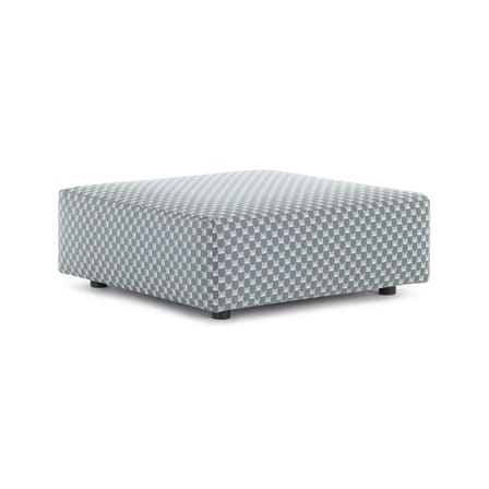 Pouf d'extérieur Plastics OUTDOOR x Liberty tissu bleu / 88 x 88 x H 30 cm - Kartell