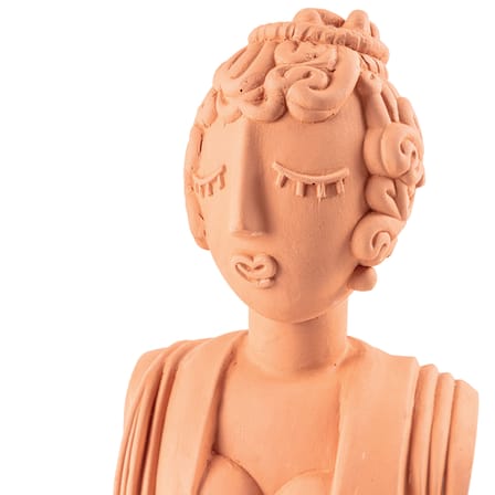 Sculpture Magna Graecia - Bust Poppea céramique orange / H 45 cm - Terre cuite - Seletti