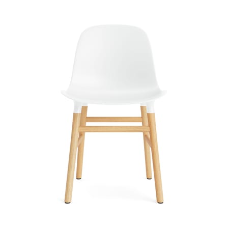 Sedia Form materiale plastico bianco / Gambe in rovere - Normann Copenhagen