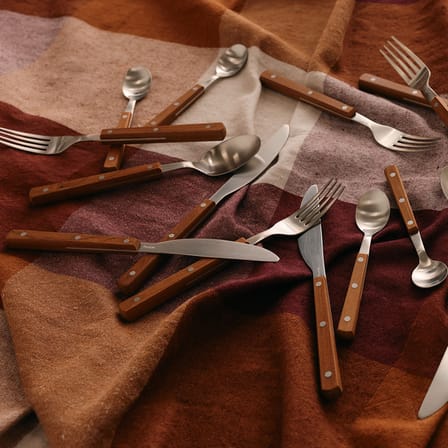 Ménagère 70s bois naturel / 16 pièces (4 personnes) - HK LIVING