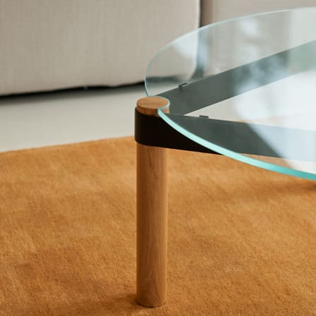 Table basse Disc verre transparent / Ø 80 cm - TIPTOE