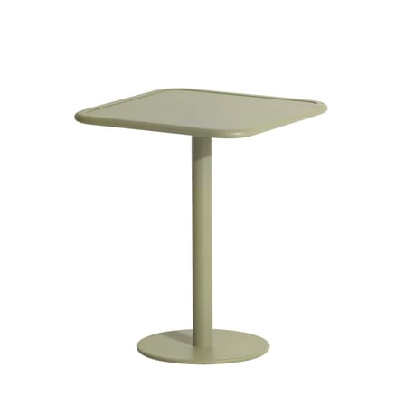 Table carrée Week-End métal vert / Bistrot - Aluminium - 60 x 60 cm - Petite Friture