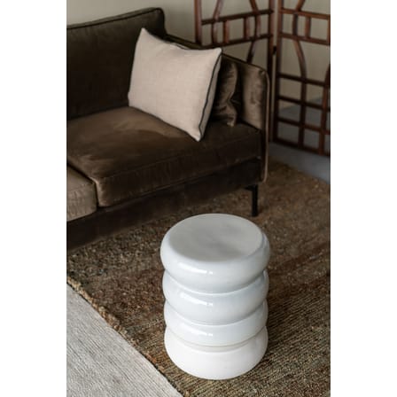 Table d'appoint Chubby céramique blanc / Céramique - Ø34 x H44 cm - POLSPOTTEN