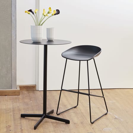 Tabouret de bar About a stool AAS 38 HIGH plastique blanc / H 75 cm - Recyclé - Hay