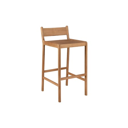 Tabouret de bar Jack Outdoor tissu bois naturel / H 76 cm - Teck - Ethnicraft