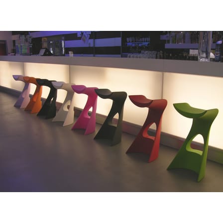 Tabouret de bar Koncord plastique gris / H 70 cm - Slide