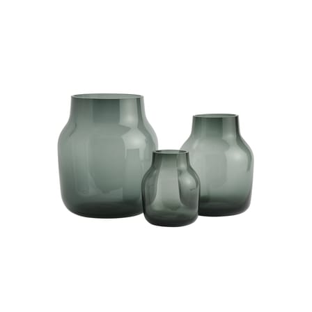 Vase Silent verre vert / Ø 11 x H 13,4 cm - Muuto