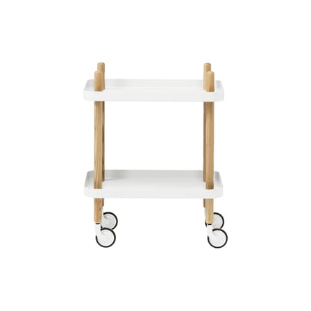 Ablage Block metall weiß / auf Rollen - Normann Copenhagen