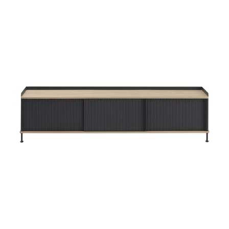 Buffet Enfold metallo nero / L 186 x H 48 cm - Muuto