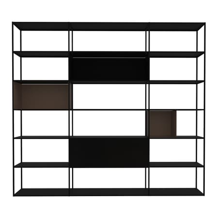 Caisson  métal noir ouvert / Pour bibliothèque Easy Irony - L 35 cm - Zeus