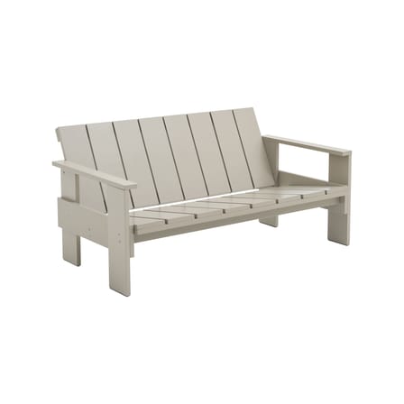 Canapé de jardin 2 places Crate Lounge Outdoor bois beige / Gerrit Rietveld, 1934 - L 134,5 cm - Hay
