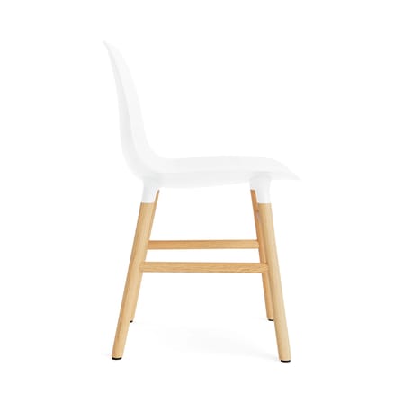 Form Chair plastic material white Oak leg - Normann Copenhagen