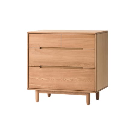 Commode Pure bois naturel / L 87 x H 85 cm - 4 tiroirs - NOBODINOZ