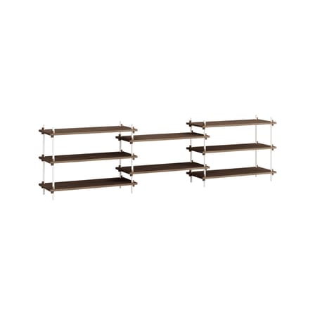 Étagère Shelving System – s.65.3.A bois marron / L 239 x H 85 x Prof. 35 cm - MOEBE
