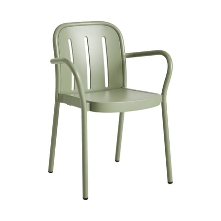 Fauteuil empilable Deville métal vert - Hay