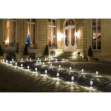 Lampe extérieur sans fil rechargeable Battery LED plastique bleu / H 22 cm - USB - Kartell