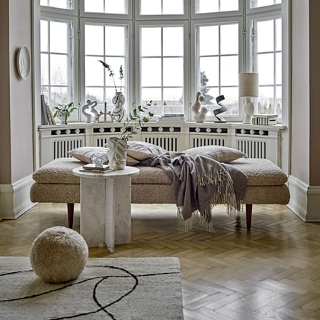 Dormeuse Pione tissu beige / 198 x 77 cm - Tissu bouclé - Bloomingville