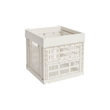 Panier Colour Crate Cube plastique blanc / 29,5 x 29,5 x H 29 cm - Recyclé - Hay