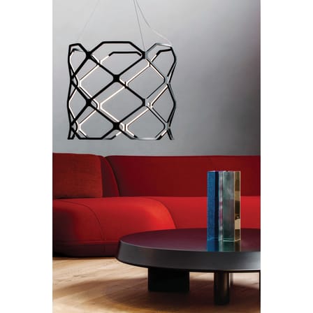 Suspension Titia LED plastique noir / Ø 70 x H 60 cm - Nemo