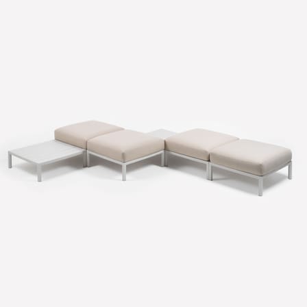 Table basse Maximo blanc / 80 x 80 x H 25,5 cm - NARDI