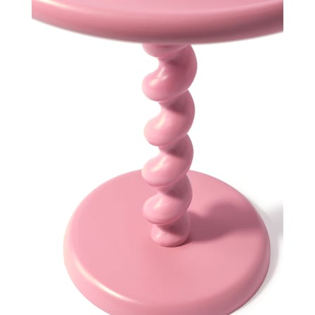 Table d'appoint Twister métal rose / Ø 46 x H 56 cm - Fonte aluminium - Pols Potten