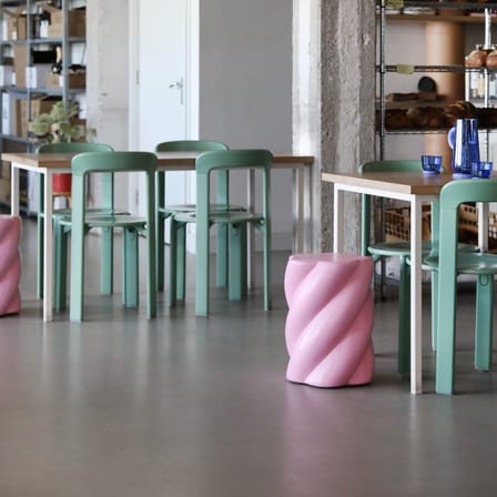 Tabouret Marshmallow rose / Ø 33 x H 45 cm - & klevering