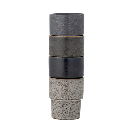 Set de 4 tasses Ewan céramique marron / 150 ml - Bloomingville