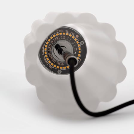 Tischleuchte Press LED glas weiß / H 23,5 cm - Tom Dixon