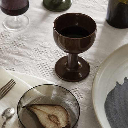 Weinglas Floccula keramik braun / Steinzeug - Ferm Living