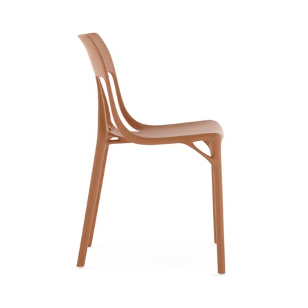 Chaise empilable A.I. Lite plastique marron / Conçu par intelligence artificielle - Recyclé - Kartell