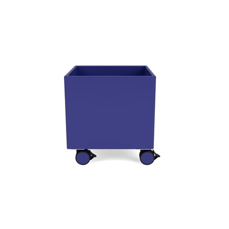 Coffre à roulettes Colour Box I bois bleu / 35,4 x 35,4 x H 37,8 cm - MONTANA