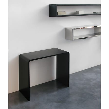 Console Solitaire métal noir / bureau - L 87 x Prof 42 x H 74 cm - Zeus