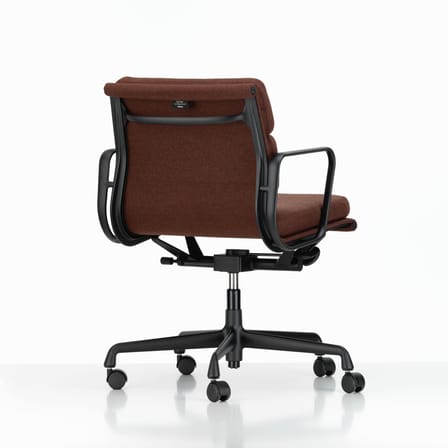 Fauteuil à roulettes Soft Pad EA 217 tissu marron / Eames, 1969 - Vitra