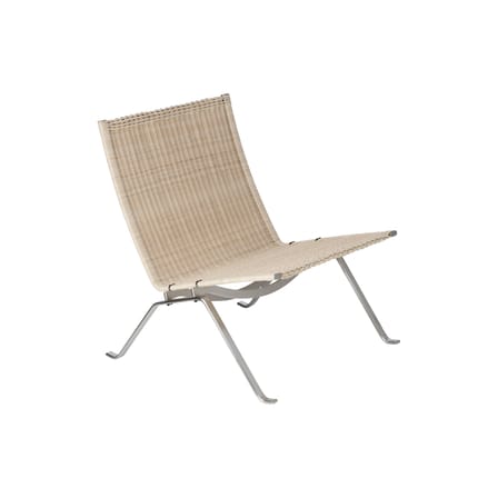Fauteuil bas PK22 / Poul Kjærholm, 1956 - Cannage rotin - Fritz Hansen
