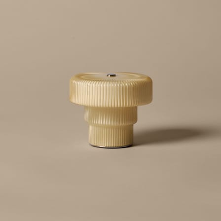 Lampada senza fili ricaricabile Ripple LED vetro beige / Ø 12 x H 10 cm - Ferm Living