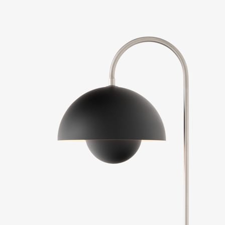Lampadaire Flowerpot VP12 métal noir / Verner Panton, 1969 - &tradition
