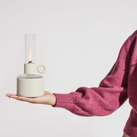 Lampe à huile Flamtastique XS plastique beige / H 22,5 cm - Indoor - Fatboy