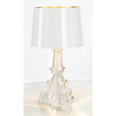 Lampe de table Bourgie Bianca plastique blanc or / H 68 à 78 cm - Ferruccio Laviani, 2004 - Kartell